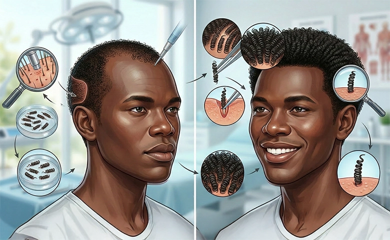 زراعة الشعر الأفريقي