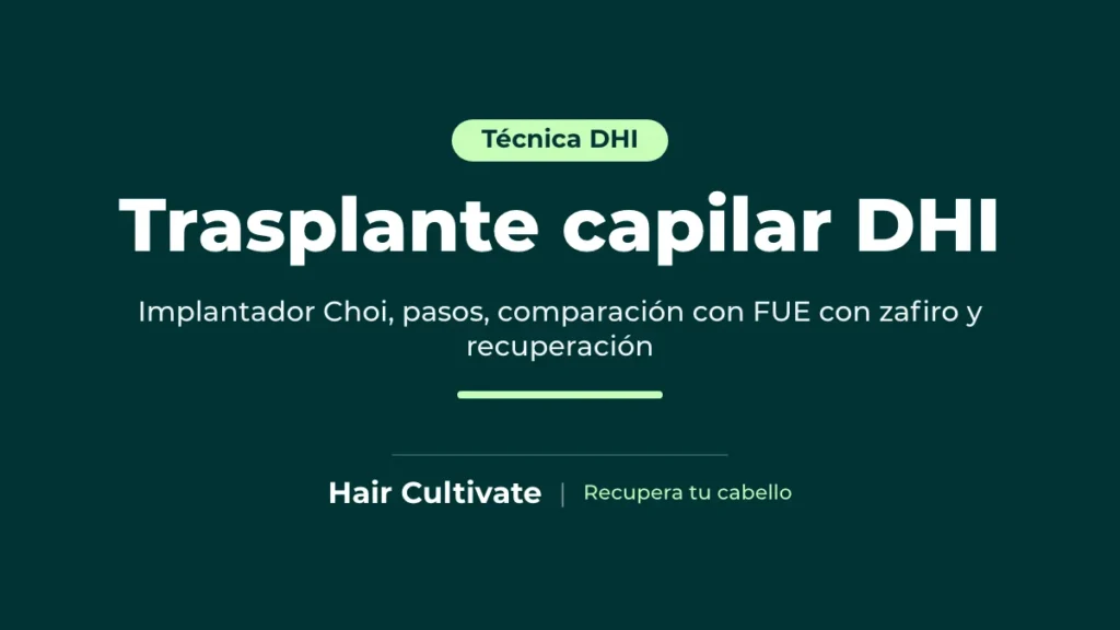 Trasplante capilar DHI con implantador Choi: incisión e implantación del injerto en un solo movimiento