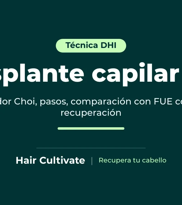 Trasplante capilar DHI con implantador Choi: incisión e implantación del injerto en un solo movimiento