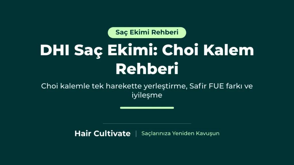 DHI saç ekimi rehberi: Choi implanter kalemle greftlerin doğrudan yerleştirilmesi