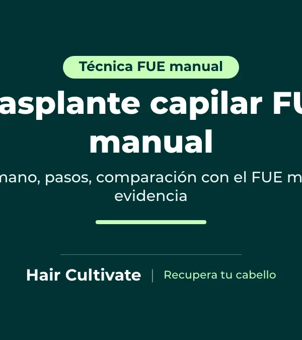 Trasplante capilar FUE manual: extracción de injertos con un punch de mano sin motor