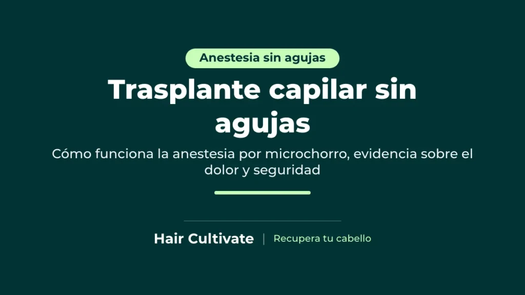 Trasplante capilar sin agujas: anestesia local con microchorro a presión en el cuero cabelludo
