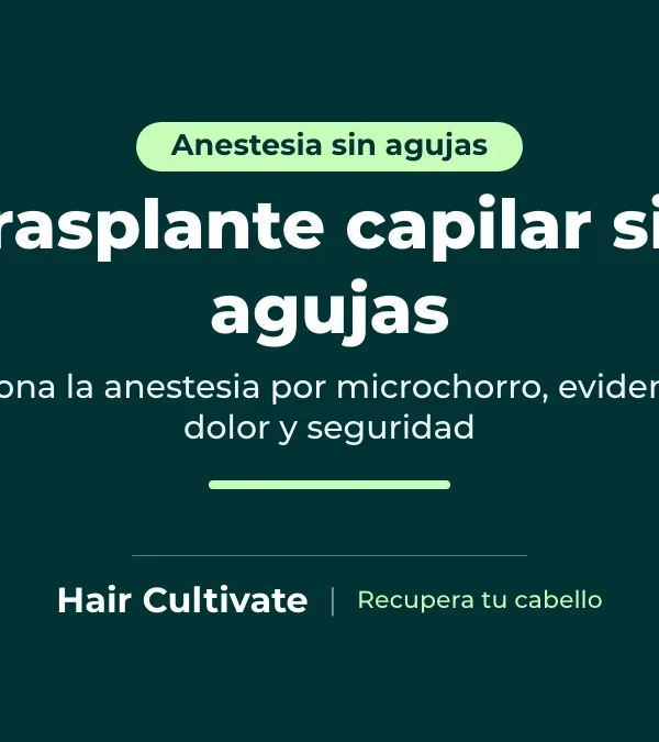 Trasplante capilar sin agujas: anestesia local con microchorro a presión en el cuero cabelludo