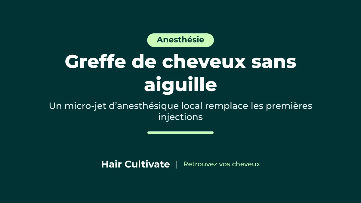 Greffe de cheveux sans aiguille à Istanbul : anesthésie du cuir chevelu par micro jet