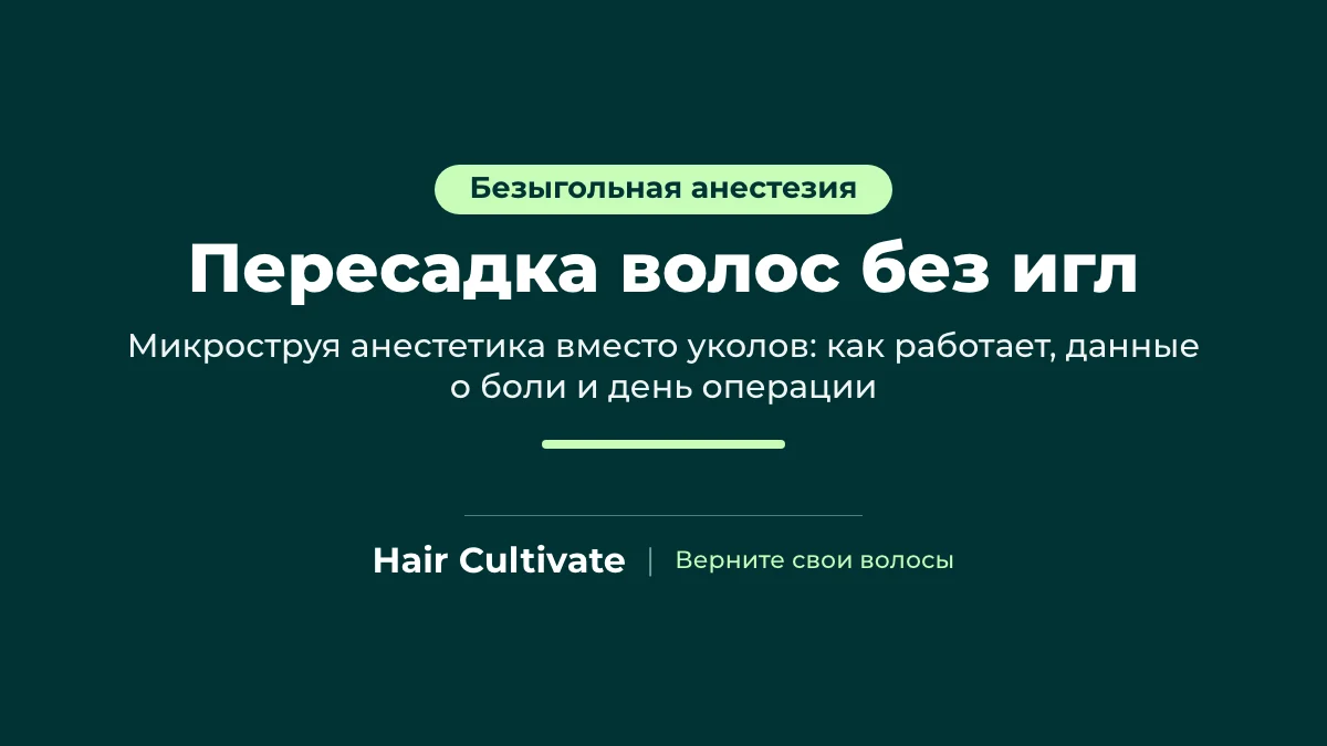 Пересадка волос без игл: безыгольное устройство обезболивает кожу головы микроструёй, Hair Cultivate