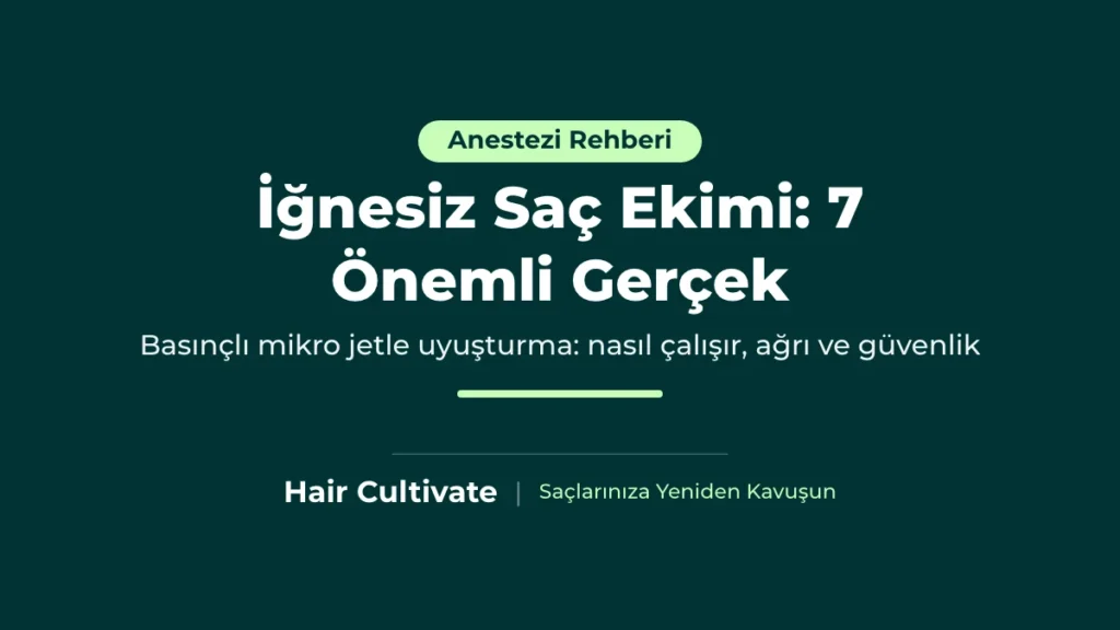 Iğnesiz saç ekimi rehberi: lokal anesteziğin basınçlı mikro jetle saçlı deriye verilmesi