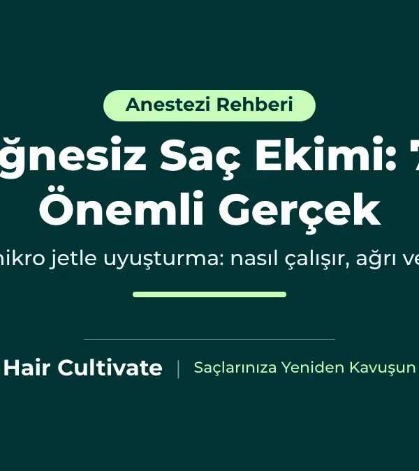 Iğnesiz saç ekimi rehberi: lokal anesteziğin basınçlı mikro jetle saçlı deriye verilmesi