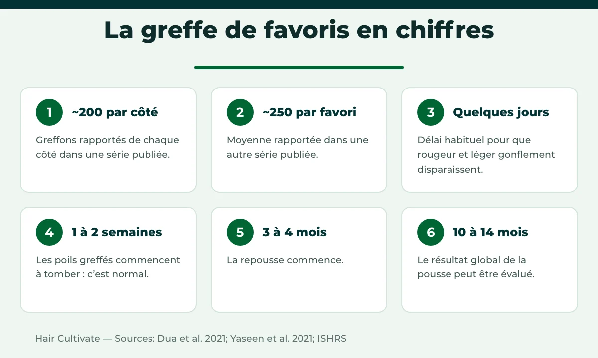 Greffe de favoris en Turquie : nombre de greffons et calendrier de pousse