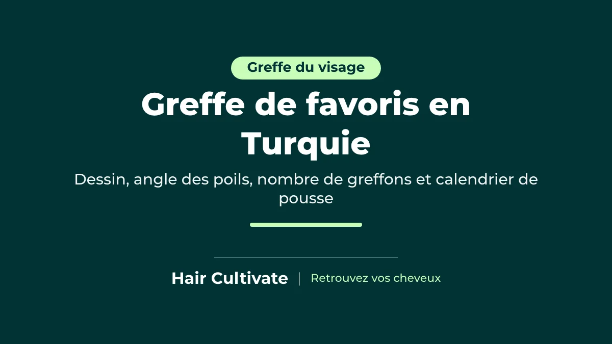 Greffe de favoris en Turquie : greffons implantés dans le sens naturel du poil