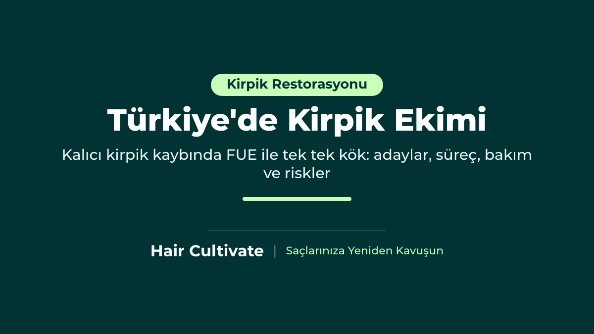 Türkiye'de kirpik ekimi: tekli köklerin göz kapağı kenarına tek tek yerleştirilmesi