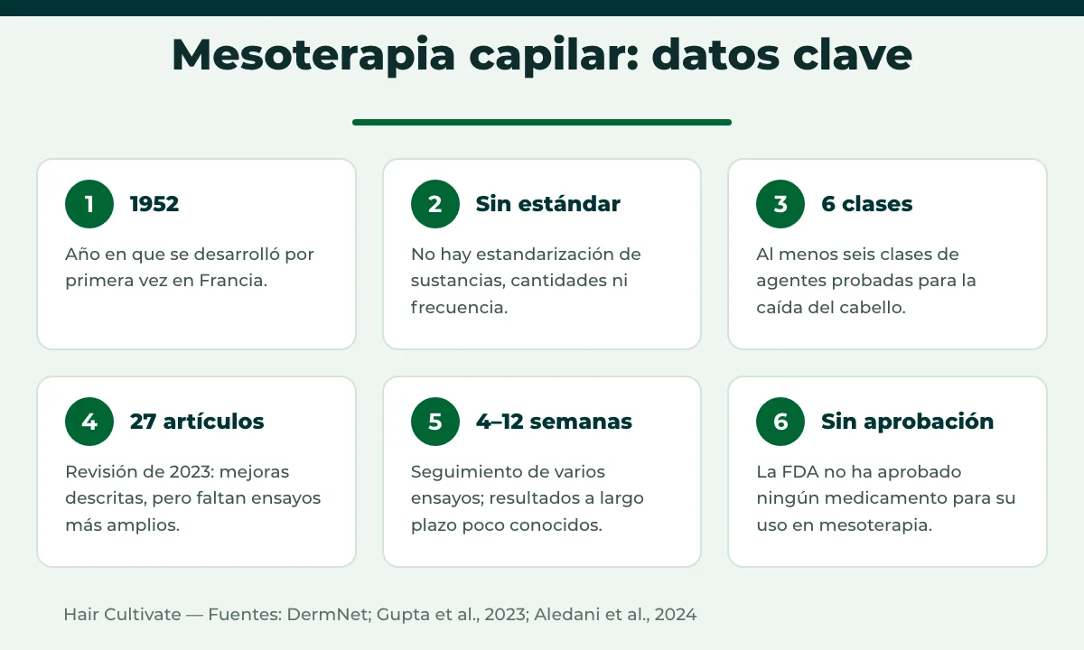 Datos clave de la mesoterapia capilar en Turquía: origen, evidencia científica y falta de estándar