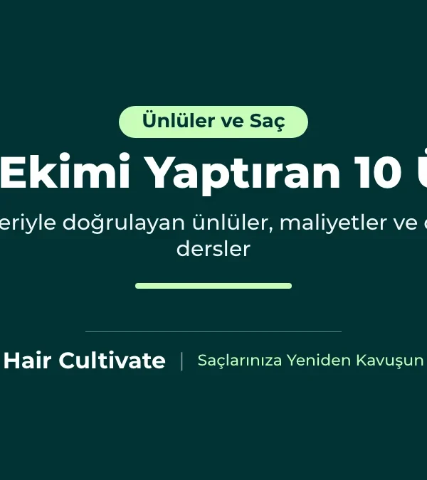Saç ekimi yaptıran ünlüler: işlemi kendi sözleriyle doğrulayan on tanınmış isim