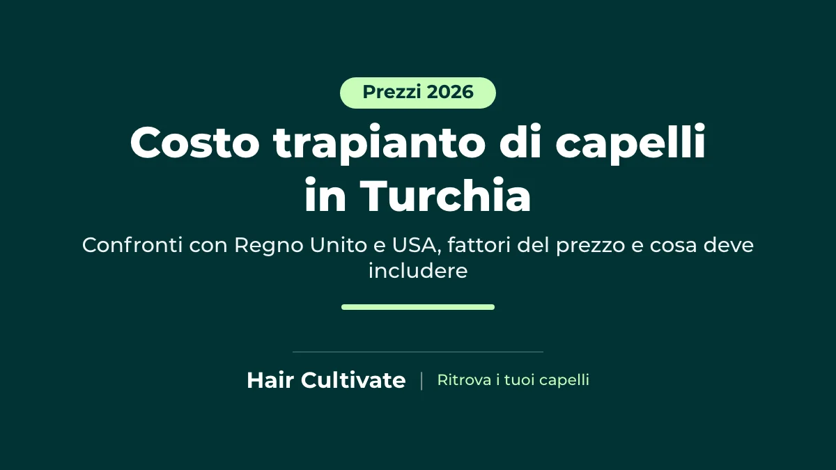 Costo trapianto di capelli in Turchia nel 2026: prezzi e pacchetti a confronto