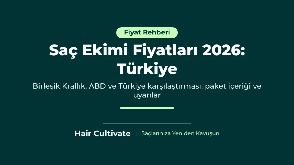 Saç ekimi fiyatları 2026: Türkiye, Birleşik Krallık ve ABD maliyetlerinin karşılaştırması