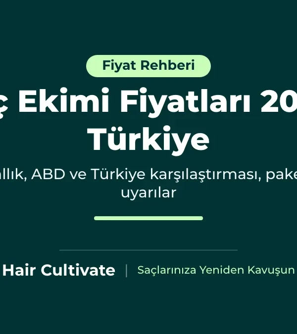 Saç ekimi fiyatları 2026: Türkiye, Birleşik Krallık ve ABD maliyetlerinin karşılaştırması