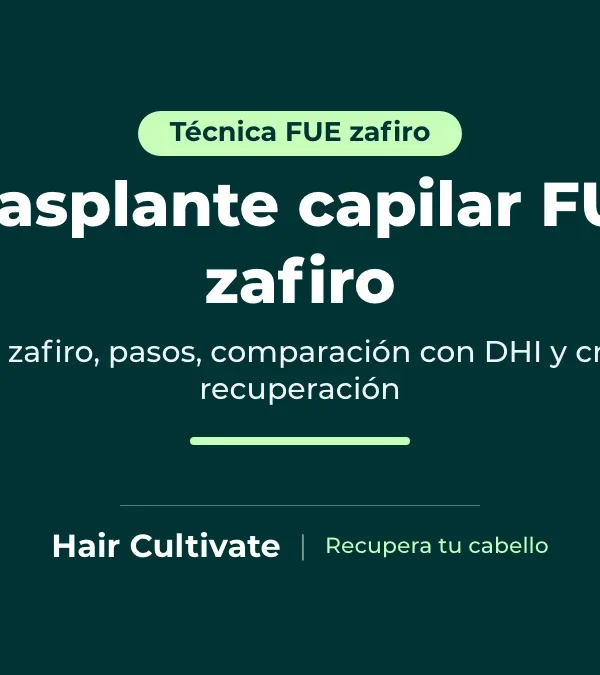 Trasplante capilar FUE zafiro: canales receptores abiertos con cuchillas de zafiro en forma de V