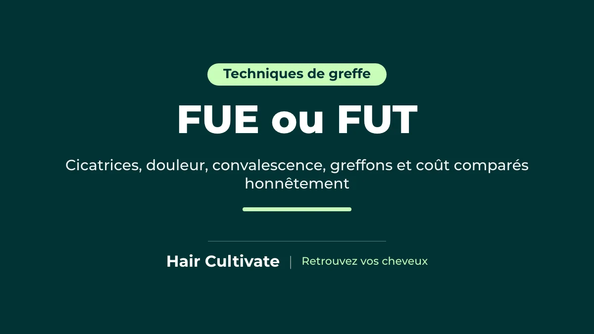 FUE ou FUT : comparaison des cicatrices donneuses et du prélèvement des greffons