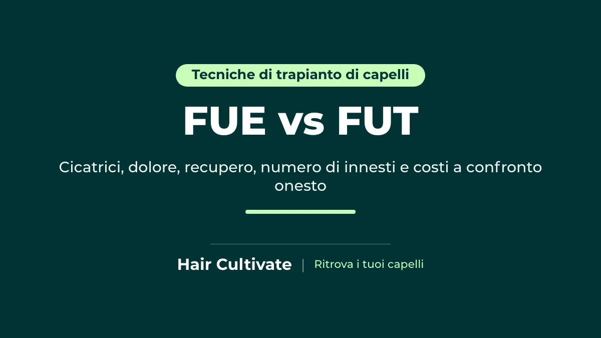 FUE vs FUT: confronto tra cicatrici dell'area donatrice e prelievo degli innesti nel trapianto di capelli