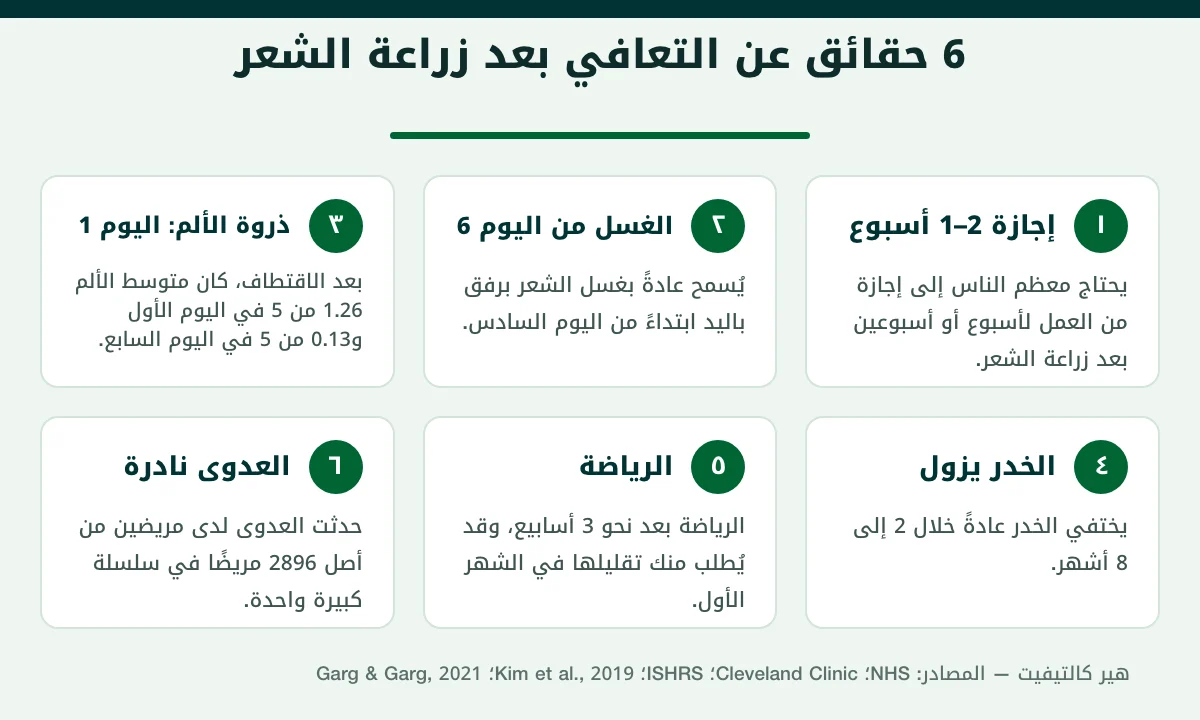 حقائق عن التعافي بعد زراعة الشعر: القشور والتساقط والنمو الجديد والنتيجة النهائية
