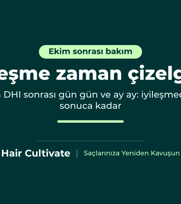 FUE ve DHI sonrası gün gün ve ay ay saç ekimi sonrası iyileşme zaman çizelgesi