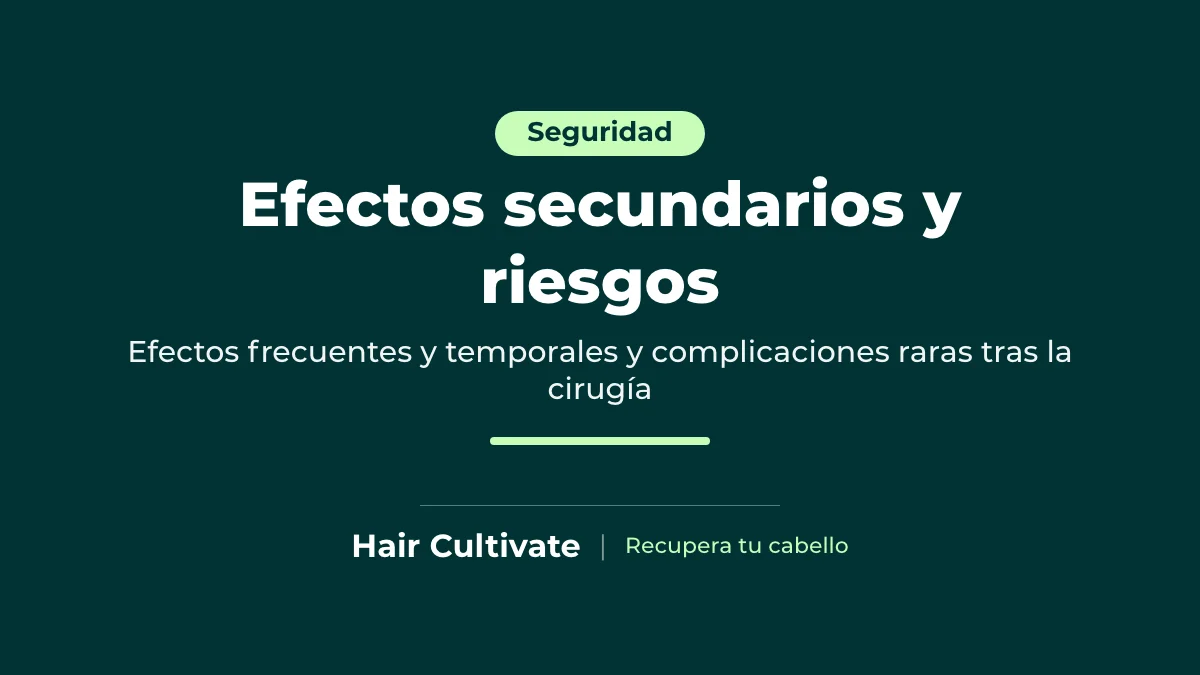 Efectos secundarios del trasplante capilar y complicaciones raras explicados
