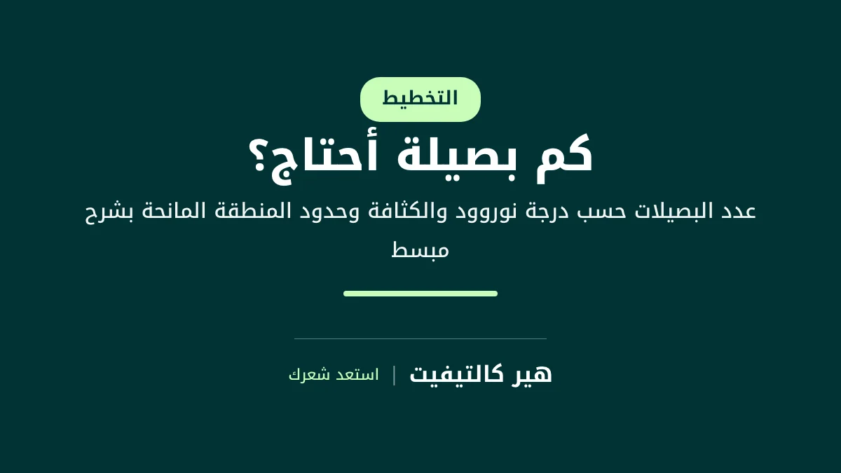 عدد البصيلات في زراعة الشعر حسب درجات نوروود والكثافة وقدرة المنطقة المانحة