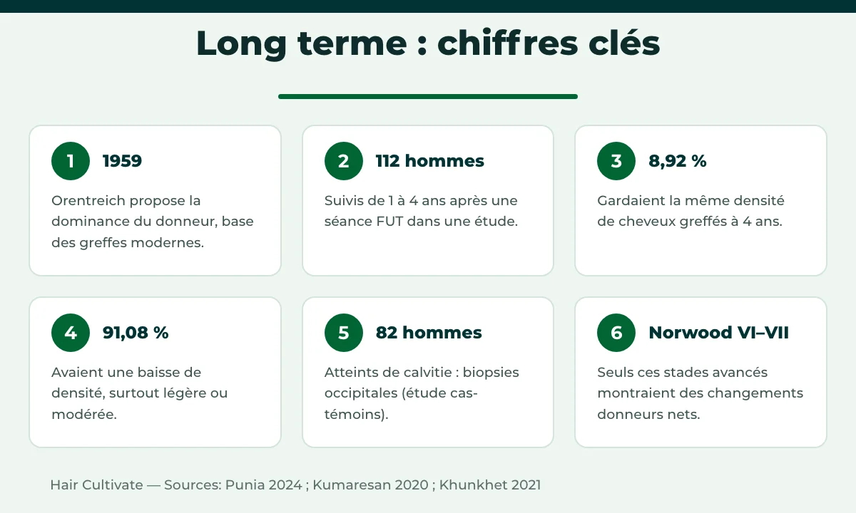 Greffe de cheveux définitive : chiffres clés des études à long terme