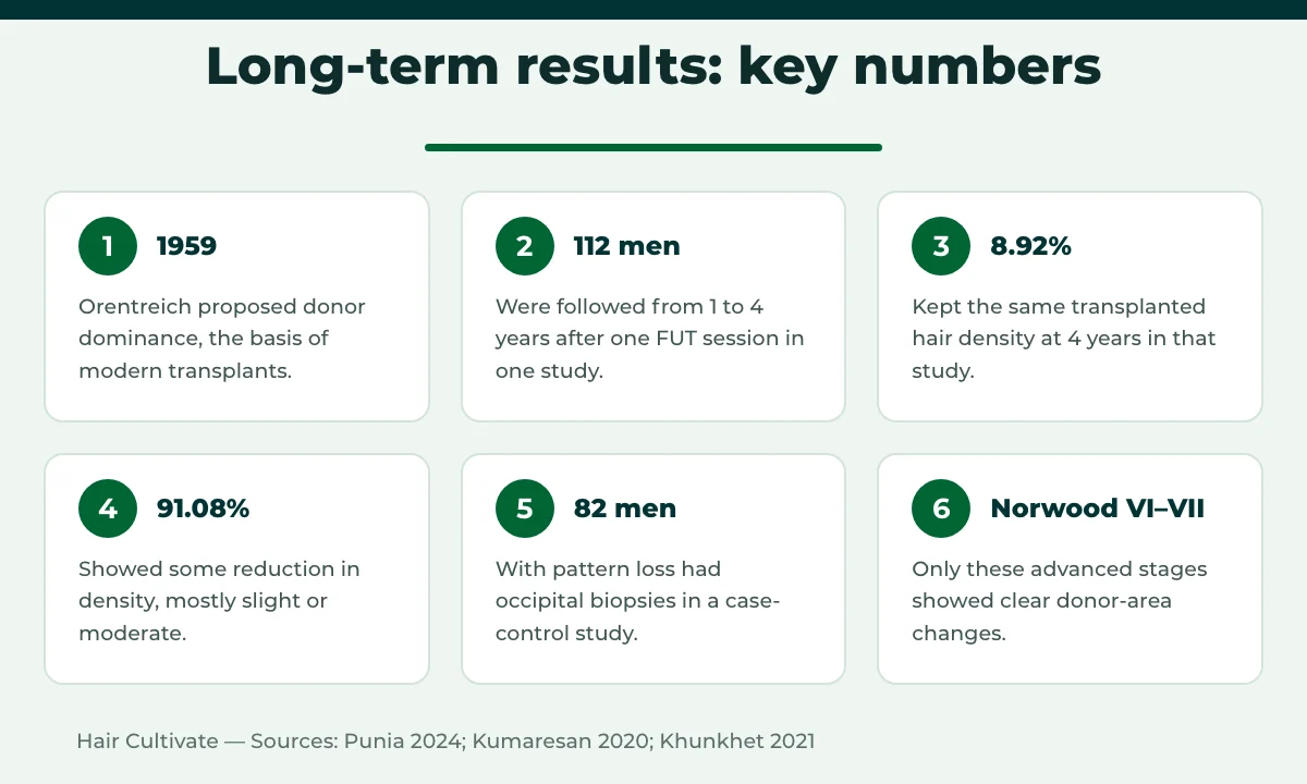 Is a hair transplant permanent: key numbers from long-term studies
