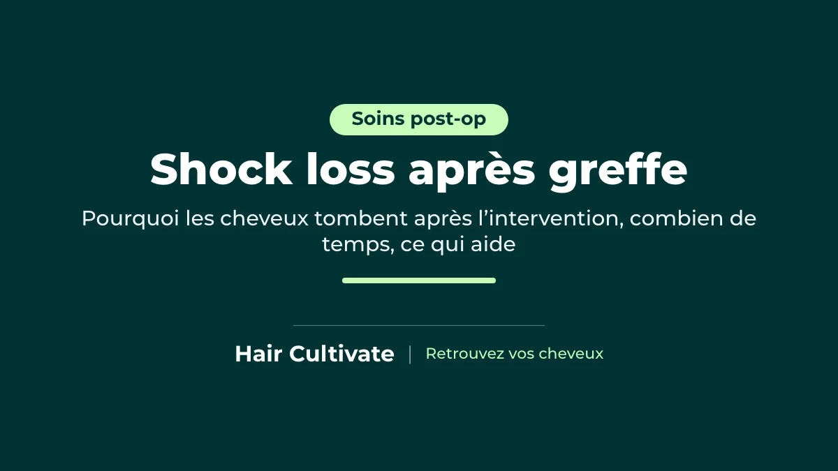 Shock loss après greffe de cheveux : guide de la chute temporaire et de la repousse