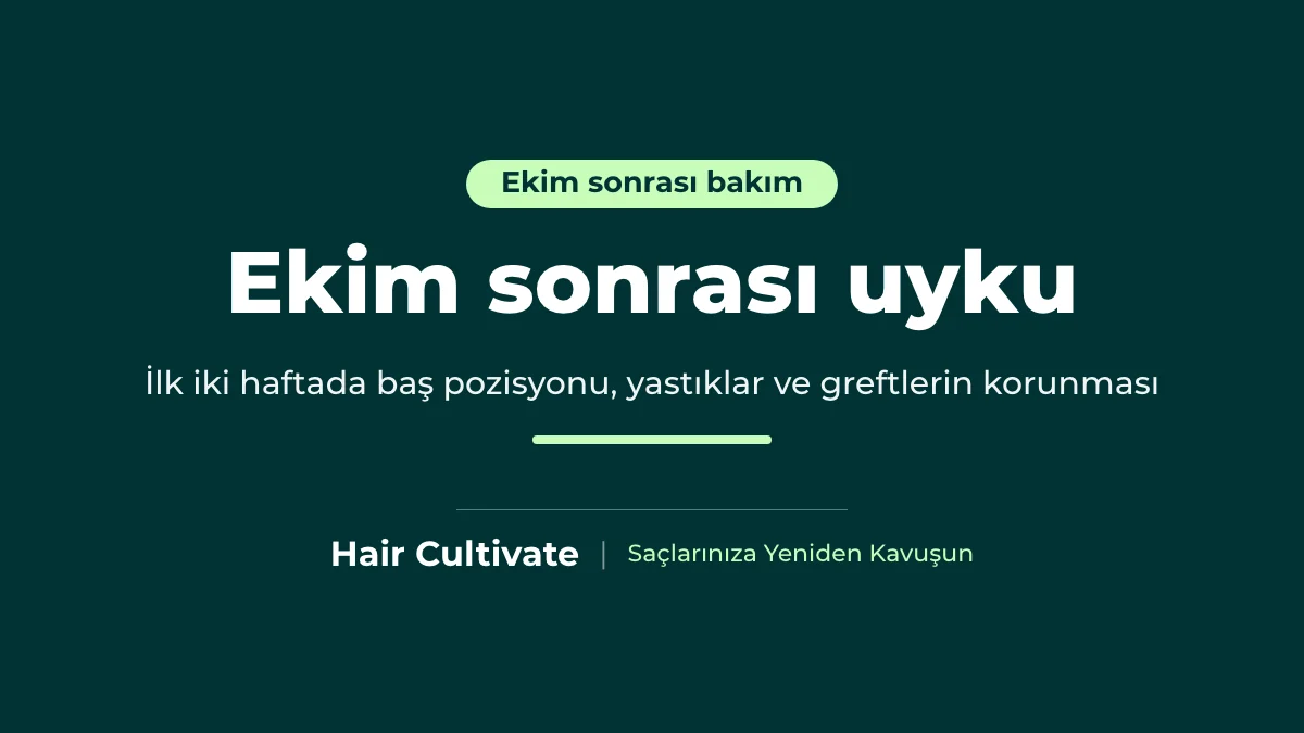 Saç ekimi sonrası uyku: başı yastıklarla yükseltilmiş, sırt üstü uyuyan erkek