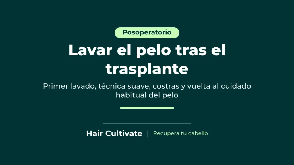 Cómo lavar el pelo después de un trasplante capilar con suavidad, usando las yemas de los dedos